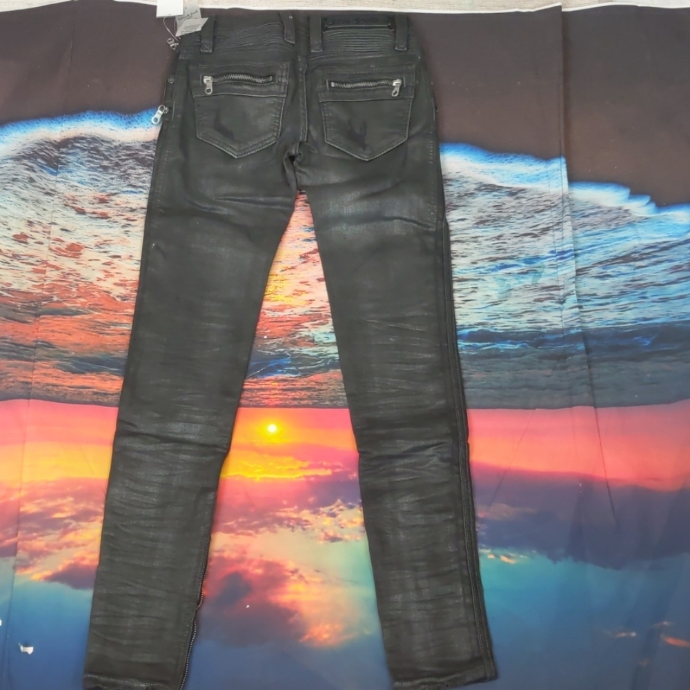 Rock REVIVAL - Skinny Jeans Coated Moto Camille size 24 - Picture 13 of 13